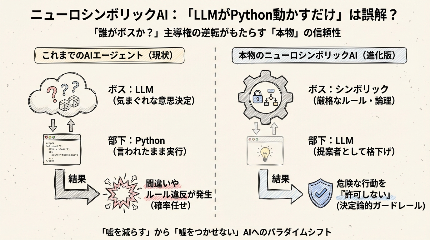 図解: 「結局、裏でPython動かしてるだけでしょ?」という鋭いツッコミへの回答