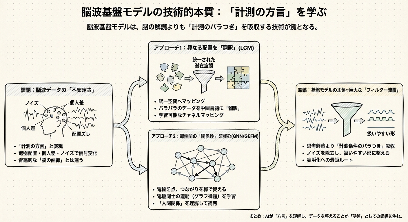 図解: 「脳の言葉」以前に「計測の方言」を学ぶ:基盤モデルの技術的本質