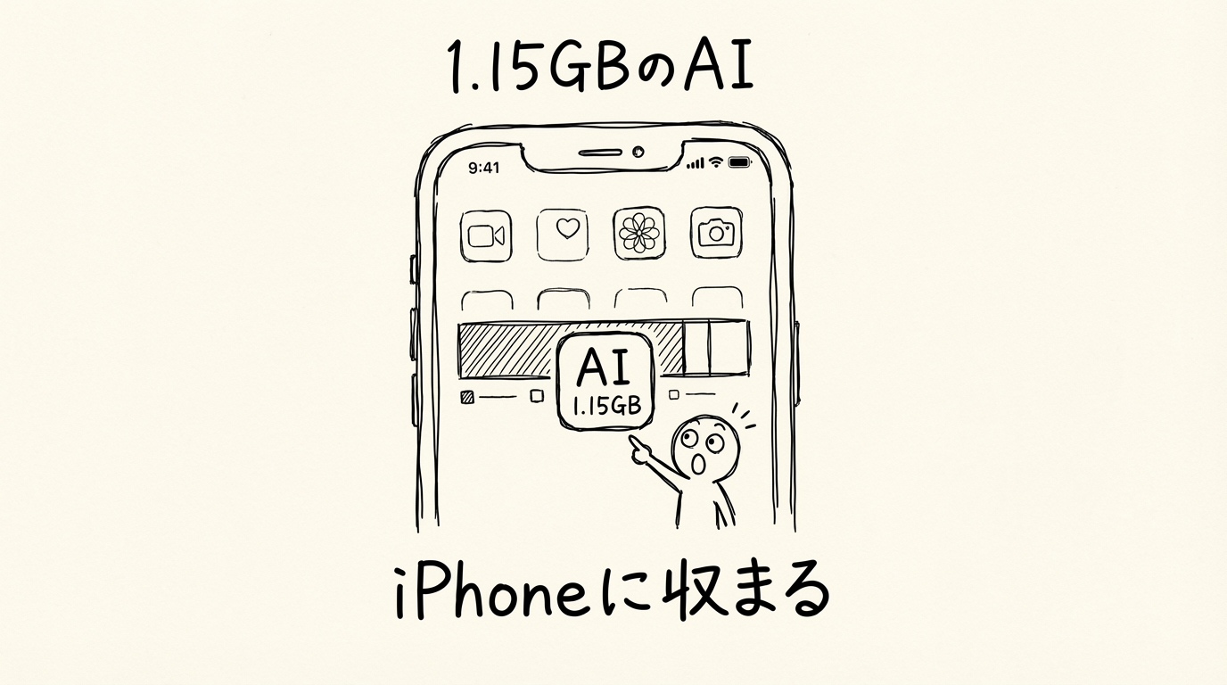 1.15GBのAIがiPhoneで動いた話