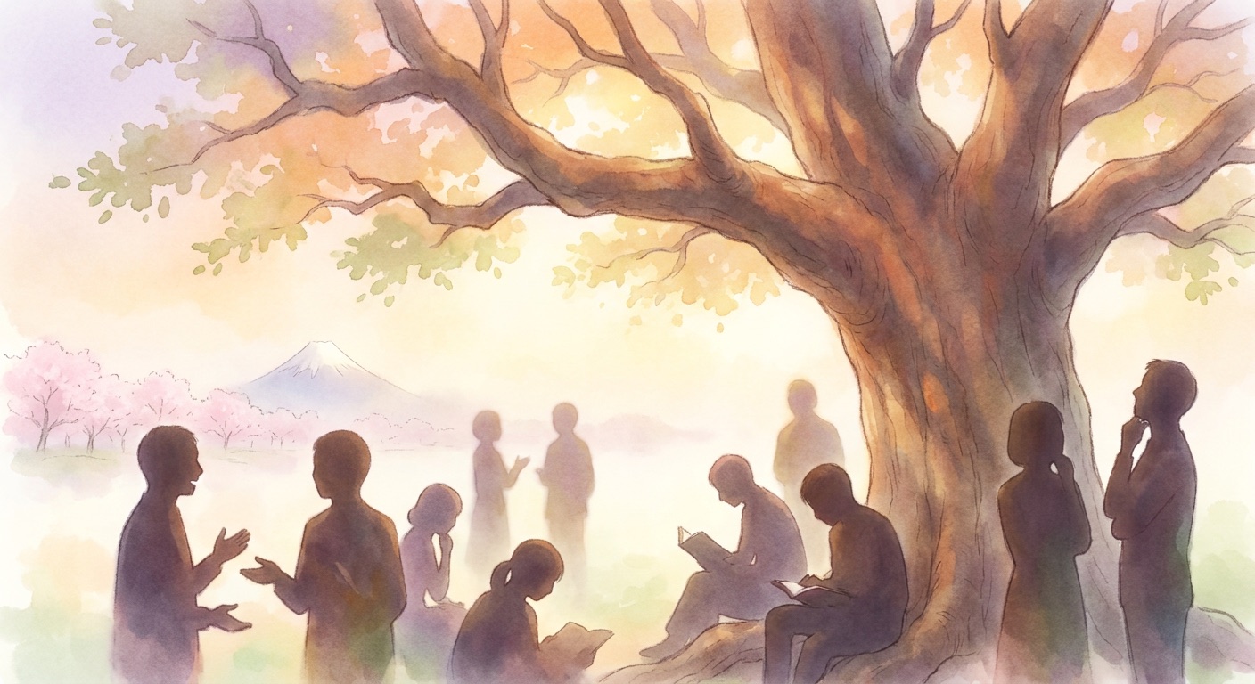 反響を読む、多様な視点のイラスト