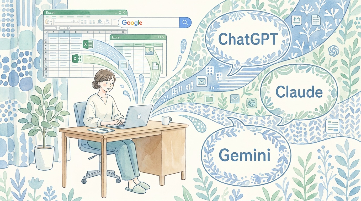 Level 1〜2 Excel+Google検索と汎用AI Chat