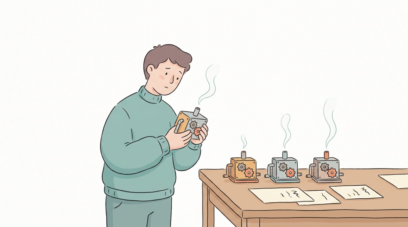 作った直後のスキルが薄い出力を返す様子の図解