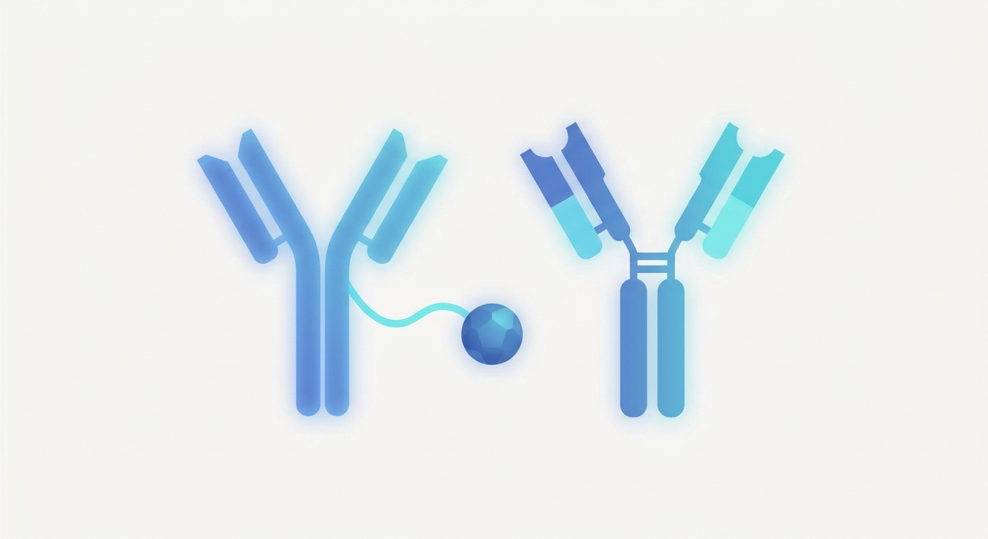 ADC・BsAb・AI創薬などモダリティ革命と特許崖のイメージ