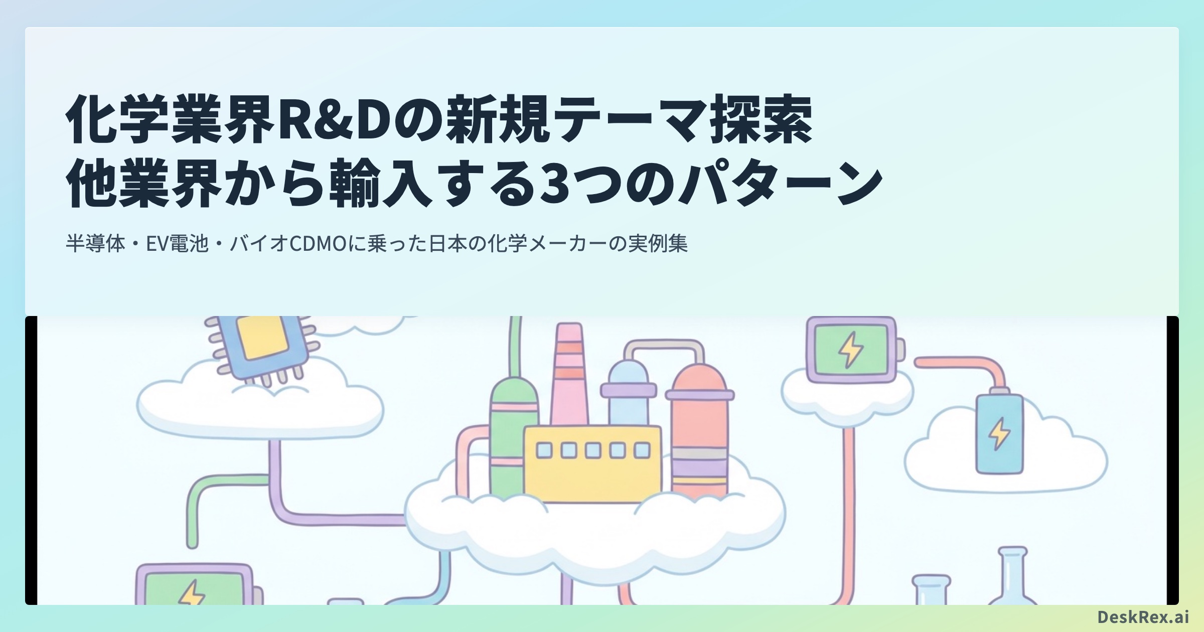 化学業界R&Dの新規テーマ探索｜他業界から輸入する3つのパターン