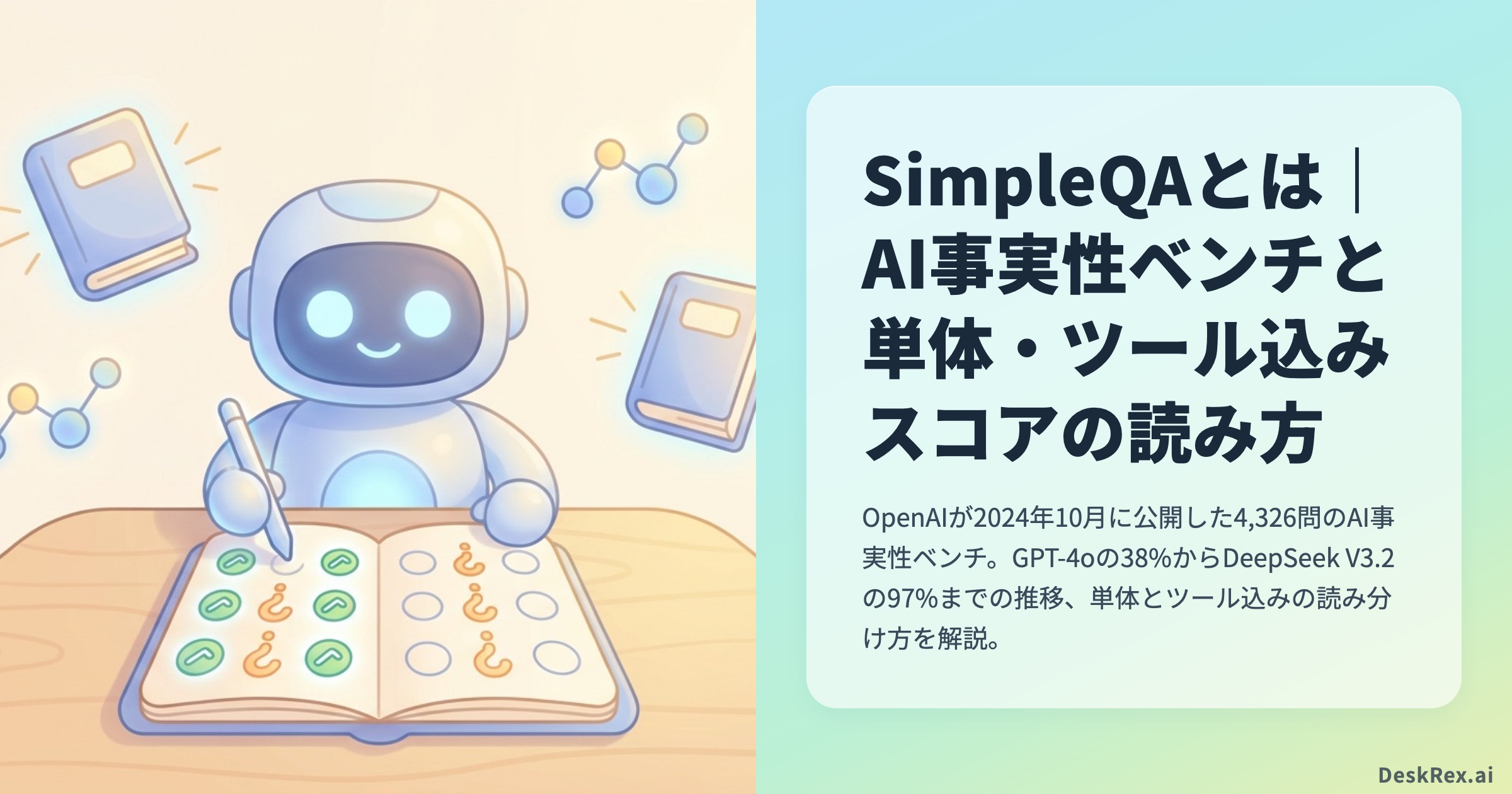 SimpleQAとは AI事実性ベンチマークの読み方