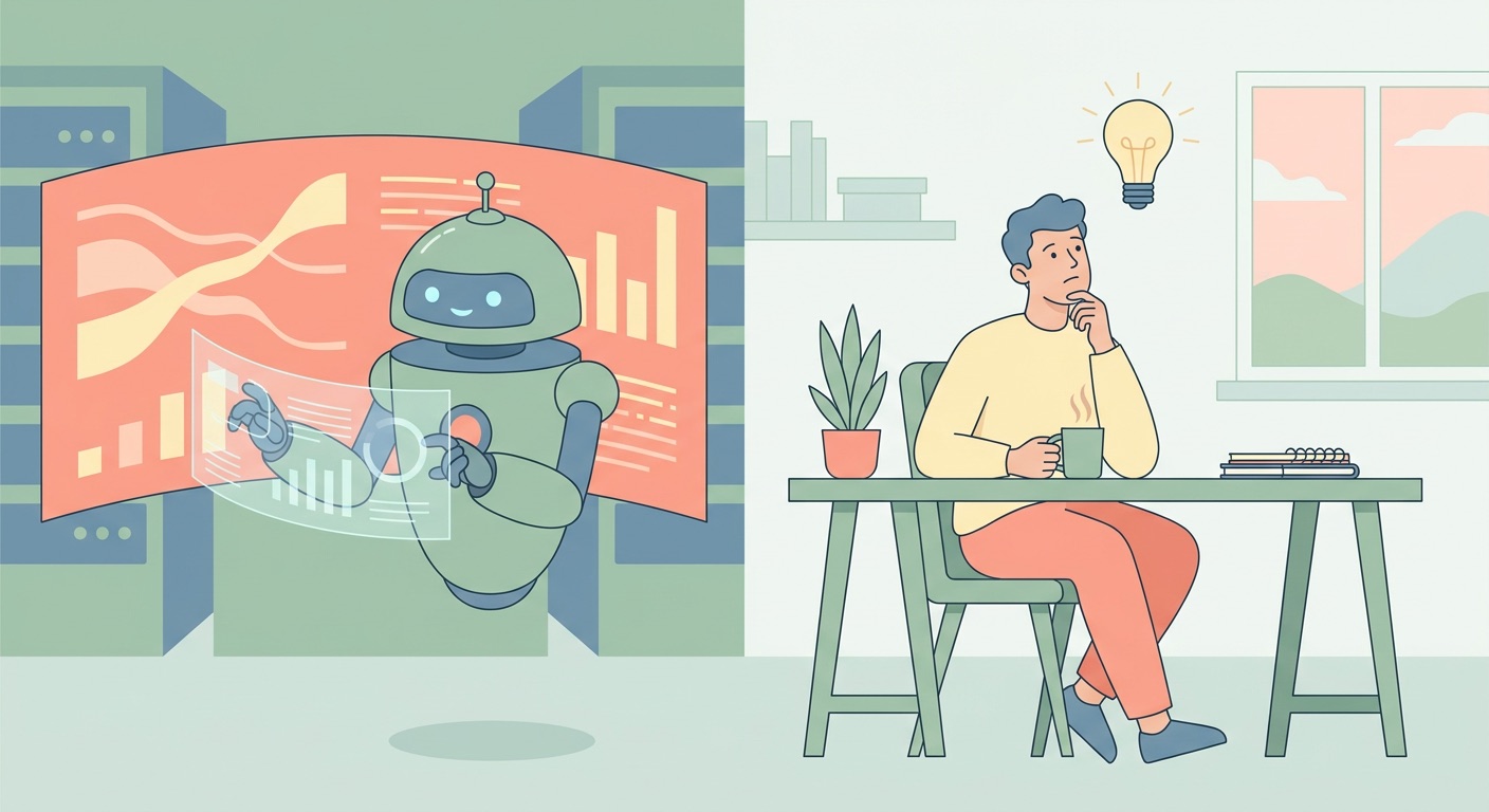 AIと人間の分業のイメージ
