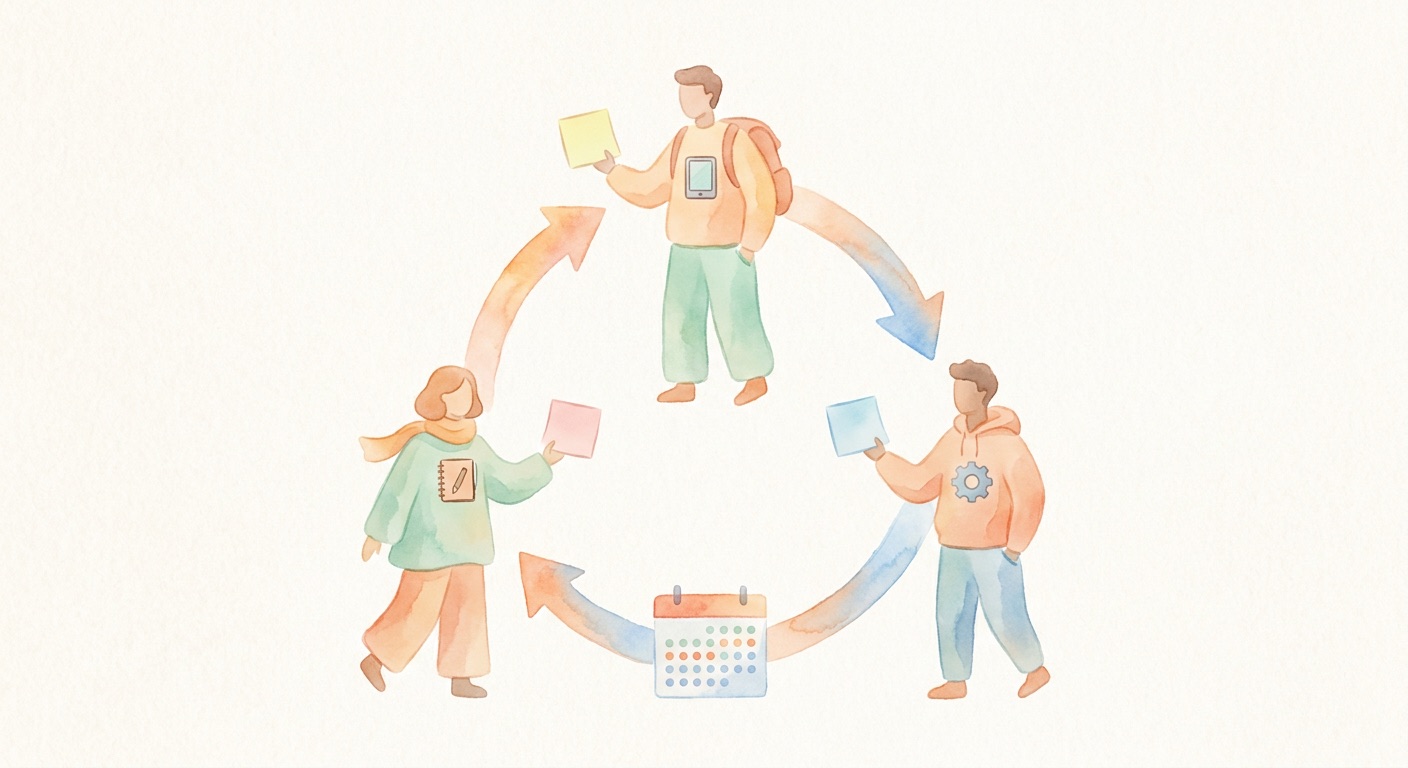 2010年代のLean UXとContinuous Discovery、Research Opsを表したイラスト