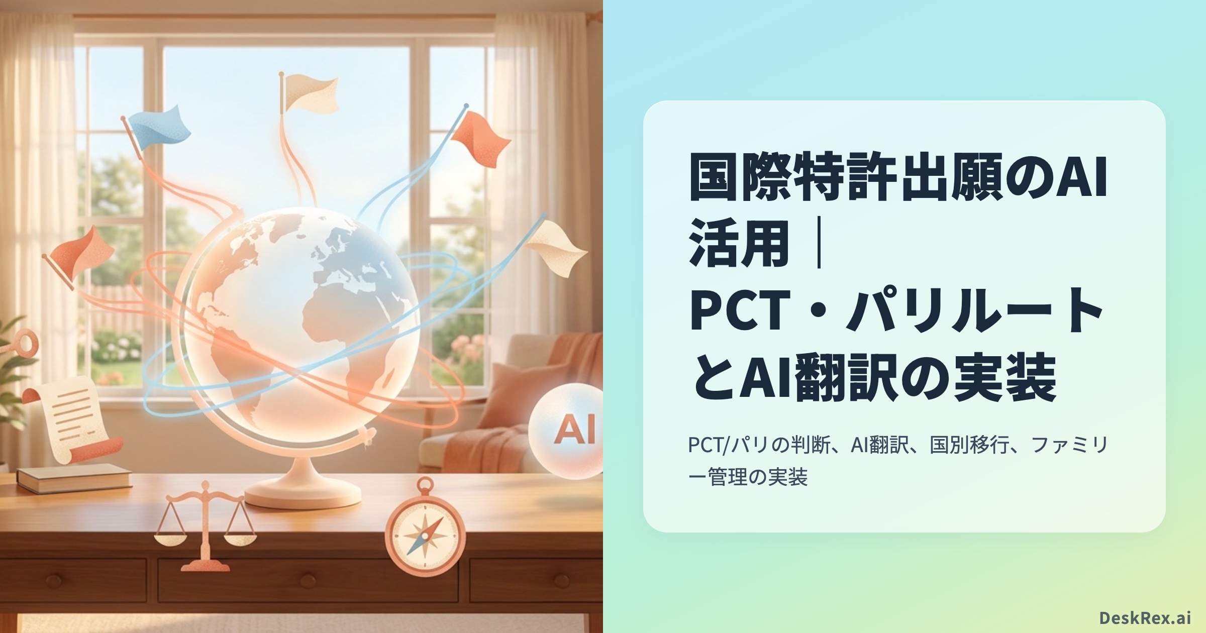 国際特許出願のAI活用 PCT・パリルート判断とAI翻訳の実装 OGP