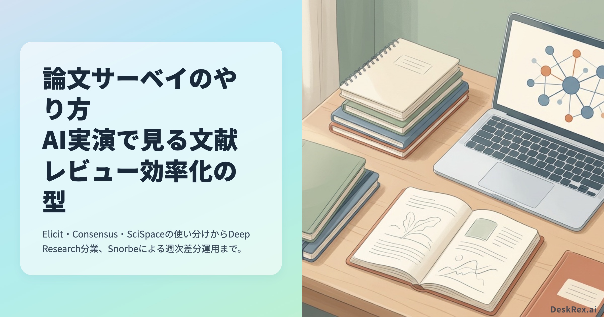 論文サーベイのやり方 AI実演で見る文献レビュー効率化の型 OGP
