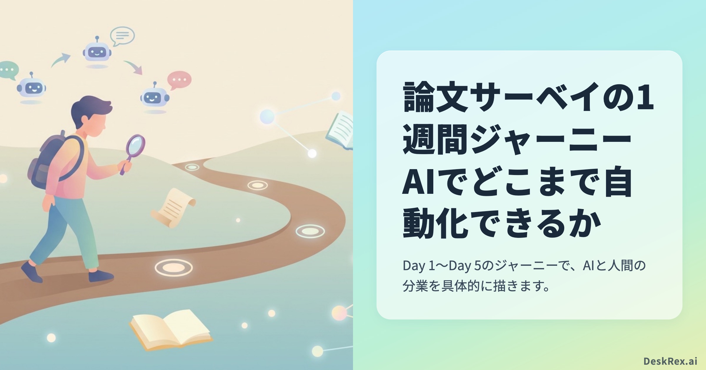 論文サーベイの1週間ジャーニー AIでどこまで自動化できるか OGP画像