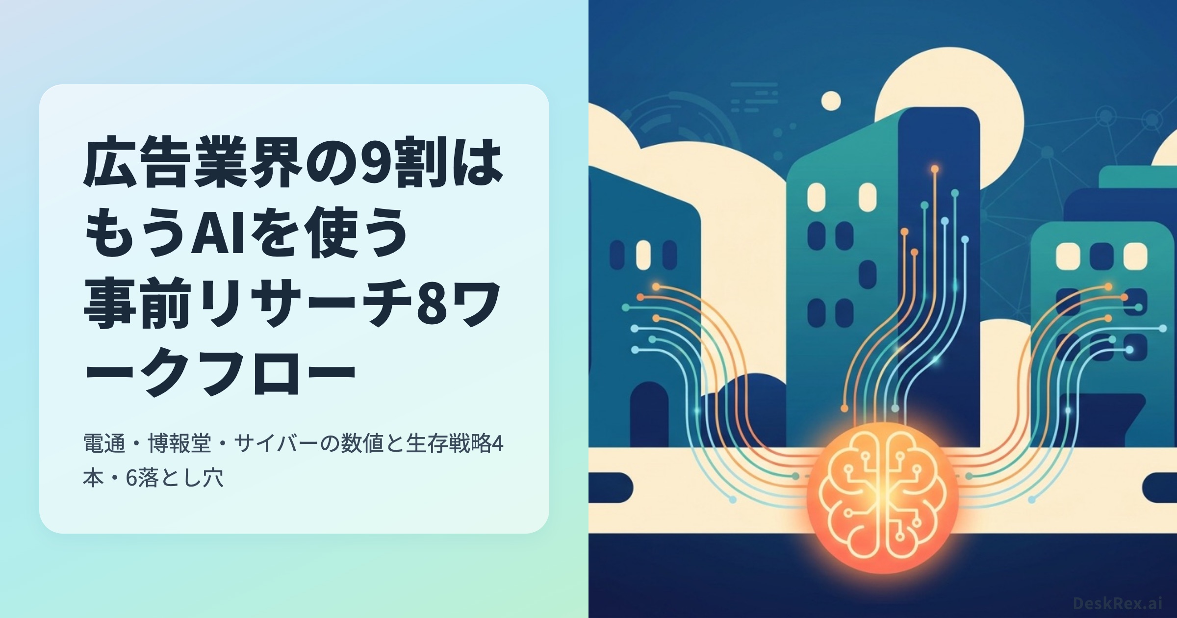 広告業界の9割はもうAIを使う 事前リサーチ8ワークフロー OGP