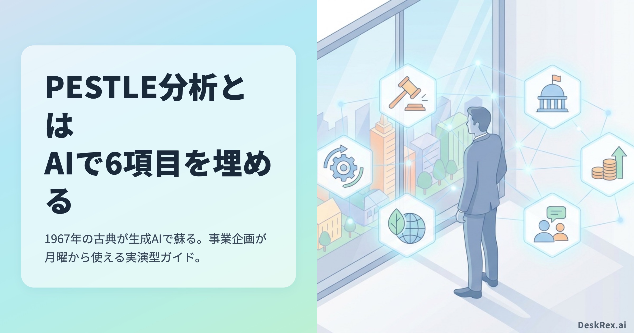 PESTLE分析とはAIで6項目をリアルタイムに埋める道具