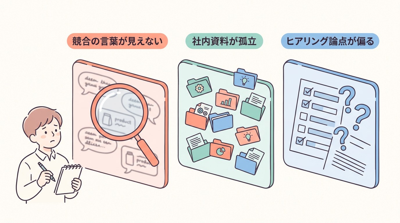 従来の手順と、どこで行き詰まるか
