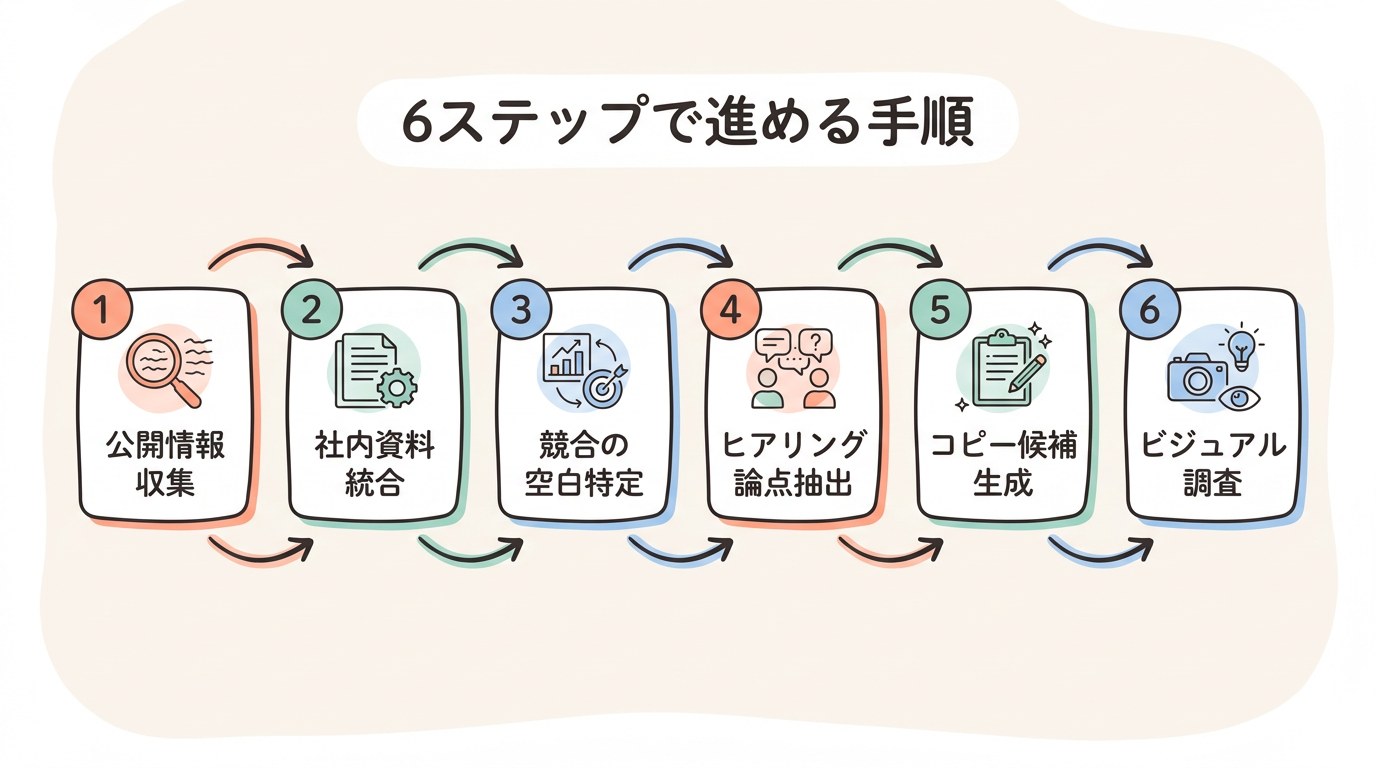 具体的な手順:6ステップで進める