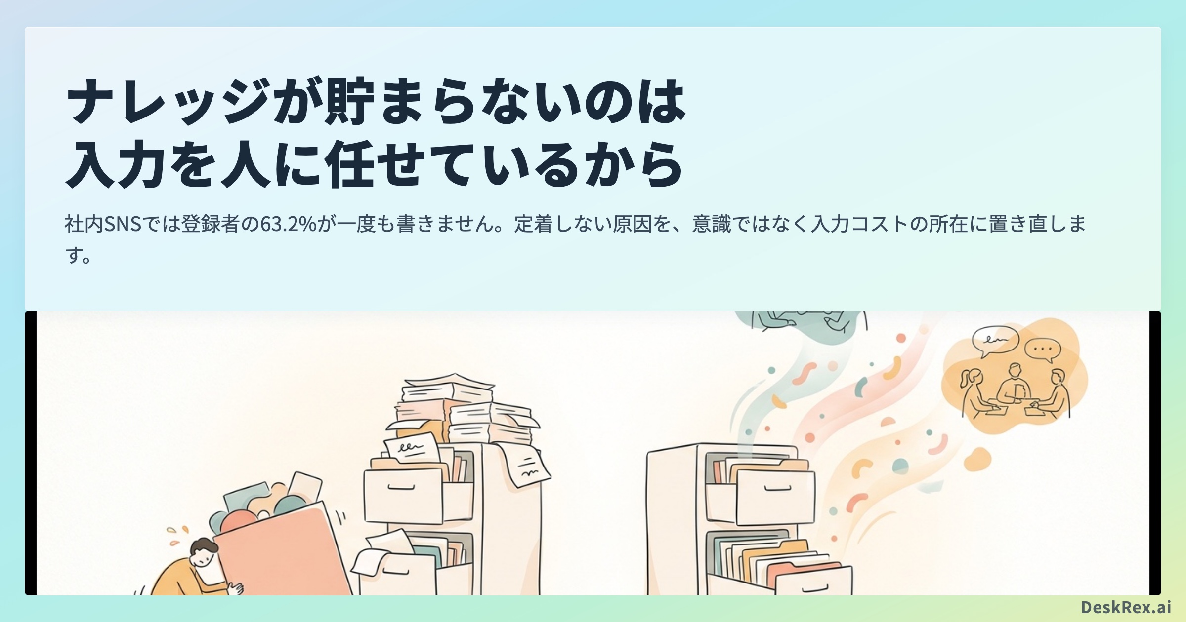 ナレッジが貯まらないのは入力を人に任せているから