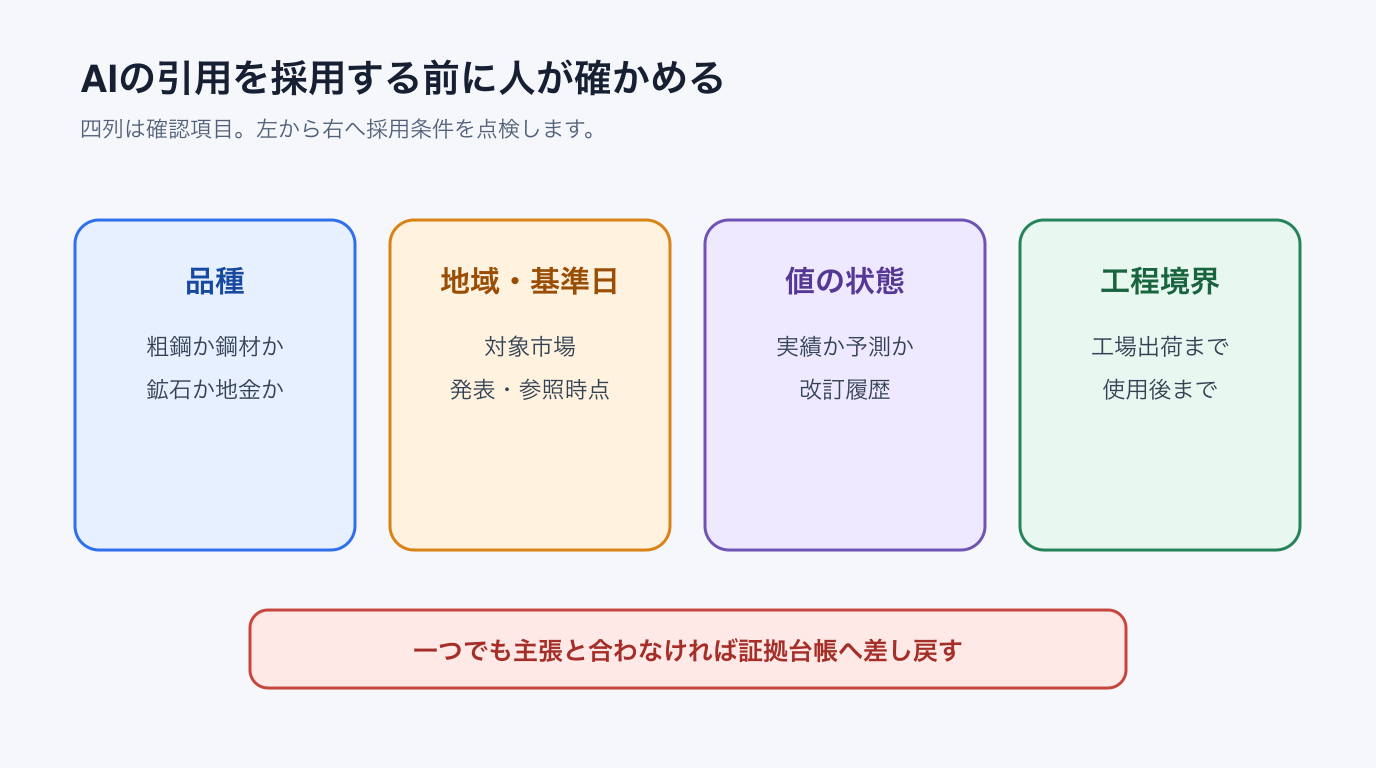 人が確認する品種と工程境界