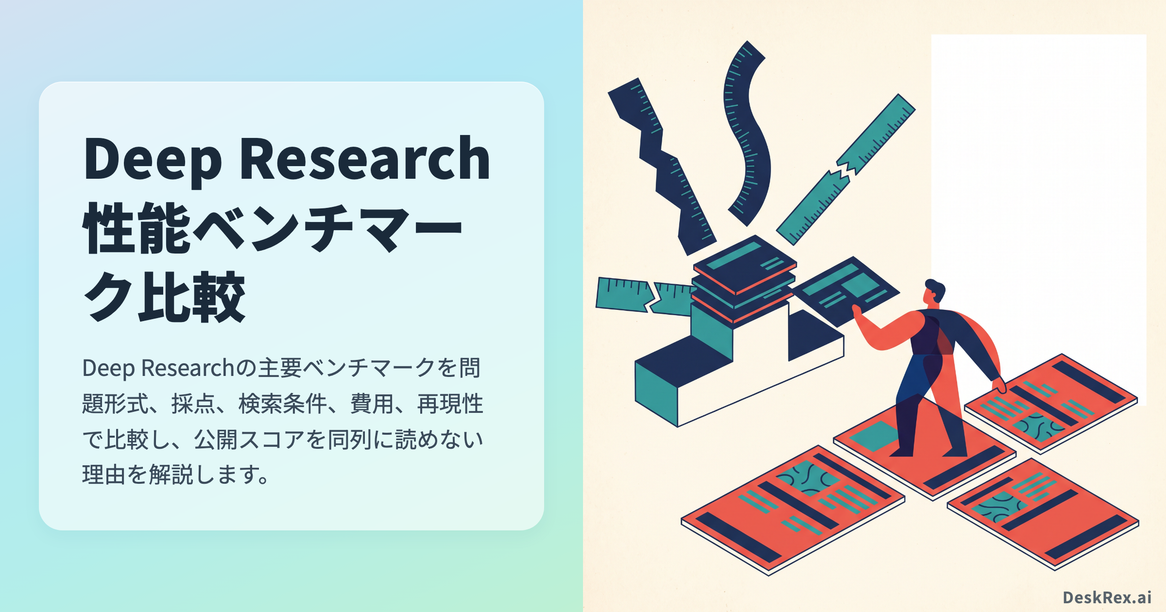 Deep Research性能ベンチマーク比較｜スコアを同列に読めない理由