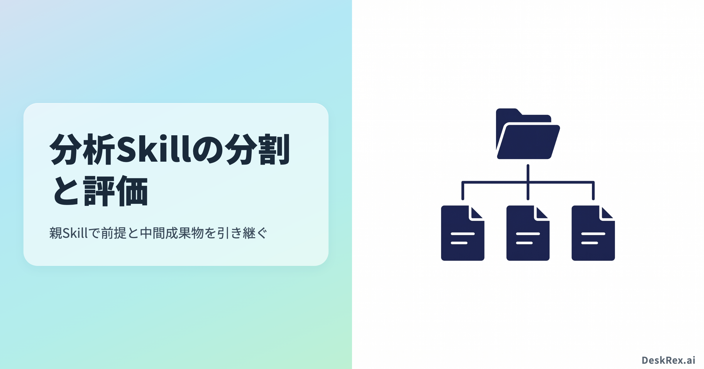 親Skillが三つの分析Skillを管理する関係図