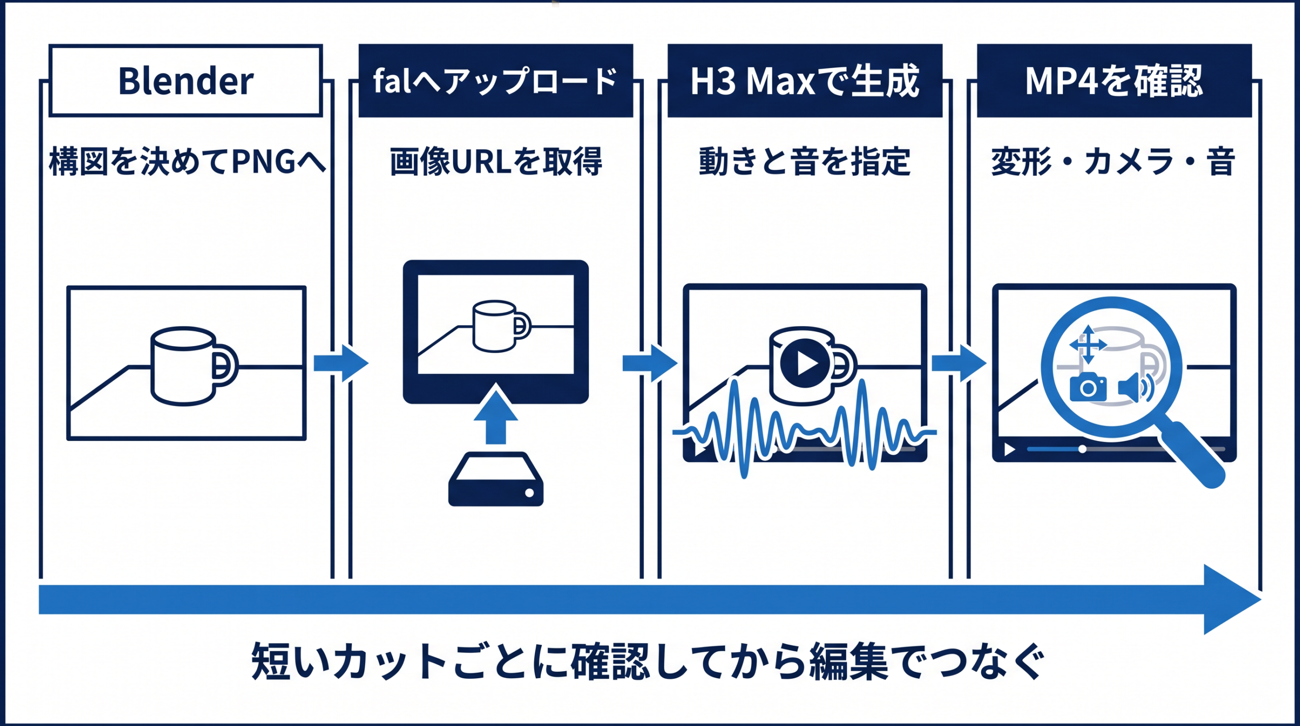Blenderの開始画像をfalへアップロードしてH3 Maxで動画化する流れ