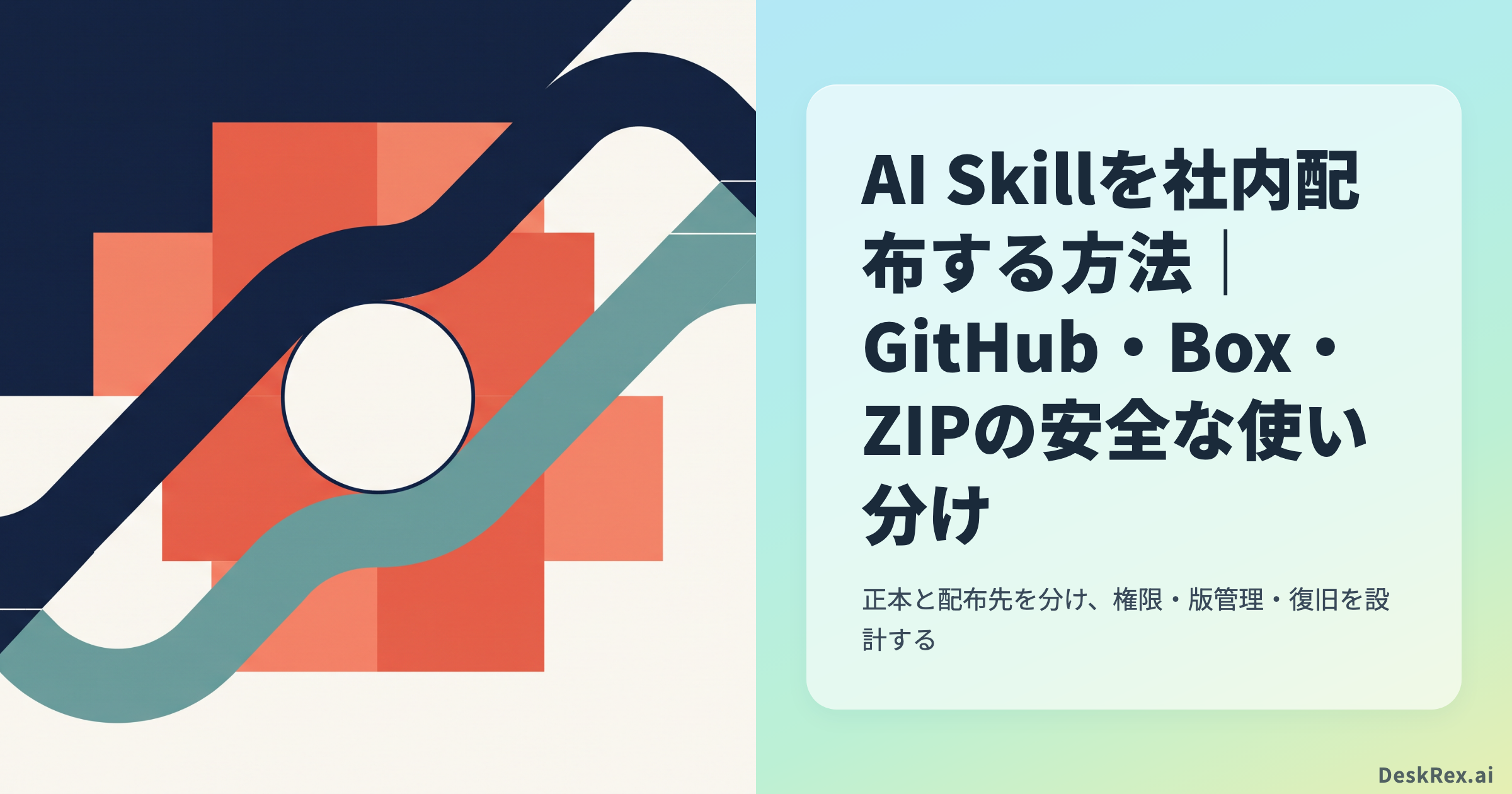 紺色と青緑の二つの管理経路が一つの承認済みSkillを囲む表紙画像
