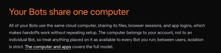 BotがPCを共有する説明が見えるxAI公式ページ